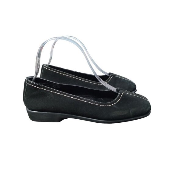 Women's Gelly Up What's What by Aerosoles Black Square Toe Ballet Flats Size Six - Picture 7 of 13
